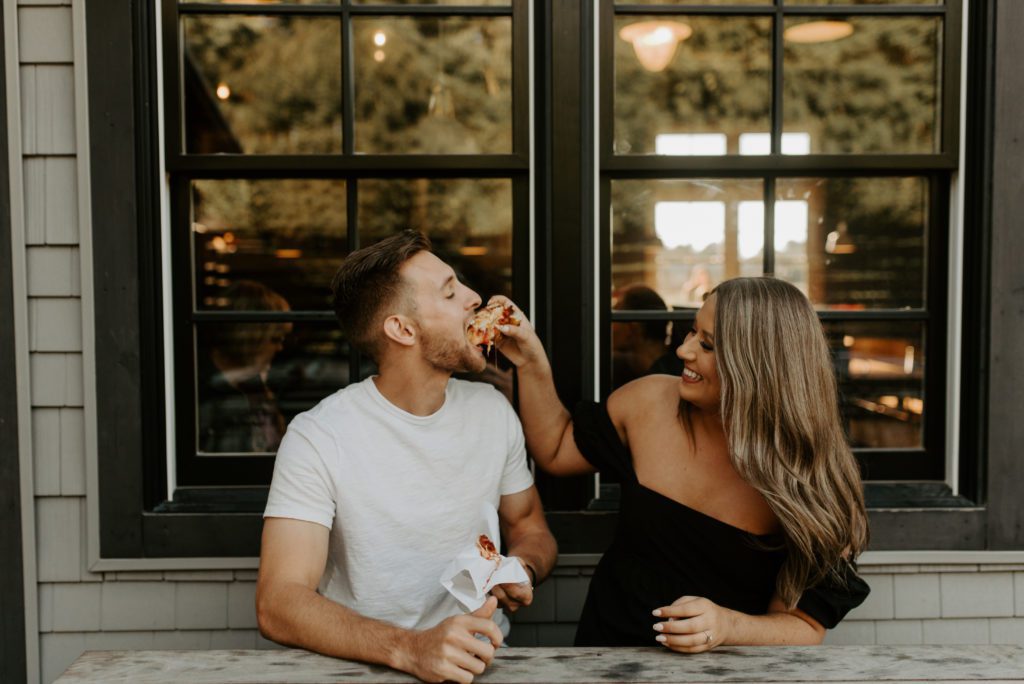 Ohio Pizza Date Engagement Session