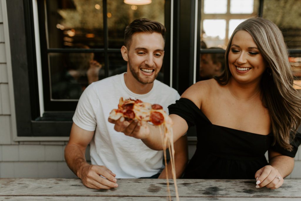 Ohio Pizza Date Engagement Session