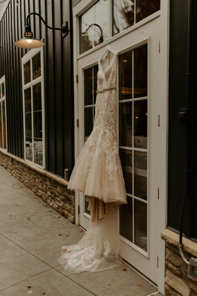 Wedding Gown, Estate at New Albany Fall Wedding