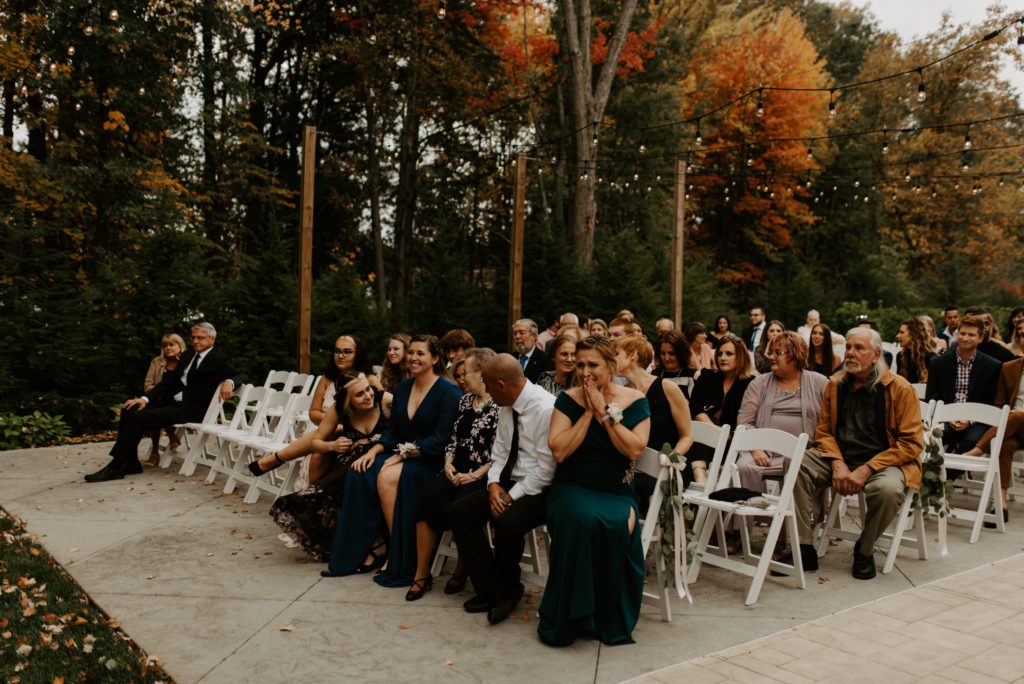 Wedding Ceremony, Estate at New Albany Fall Wedding