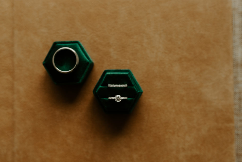 Wedding Ring in Velvet Ring Box
