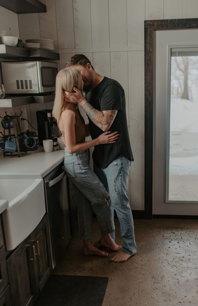 Ohio Engagement Session in an Airbnb